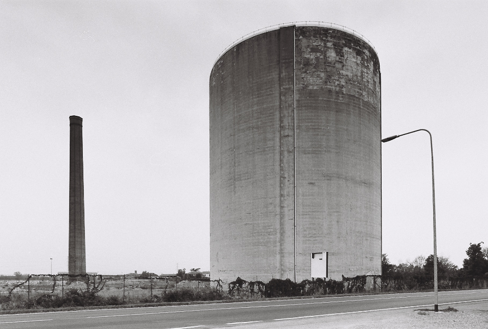 Industrial remains on via Emilia, east of Piacenza, Italy