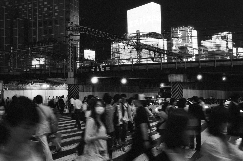 crowd at night in Tokyo, 2010